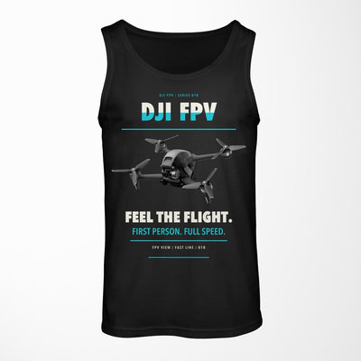 DJI FPV design on black tank top