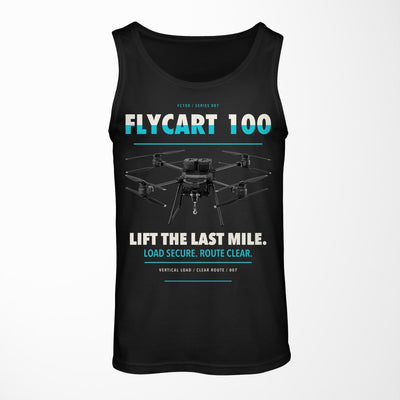 DJI FlyCart 100 design on black tank top