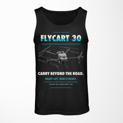 DJI FlyCart 30 design on black tank top