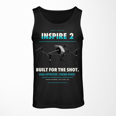 DJI Inspire 2 design on black tank top