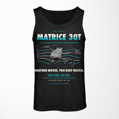 DJI Matrice 30T design on black tank top