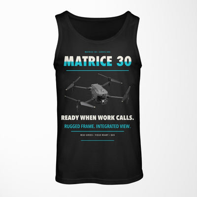 DJI Matrice 30 design on black tank top