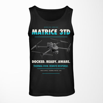 DJI Matrice 3TD design on black tank top