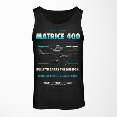 DJI Matrice 400 design on black tank top