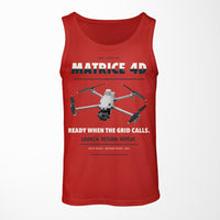 Thumbnail for DJI Matrice 4D design on red tank top