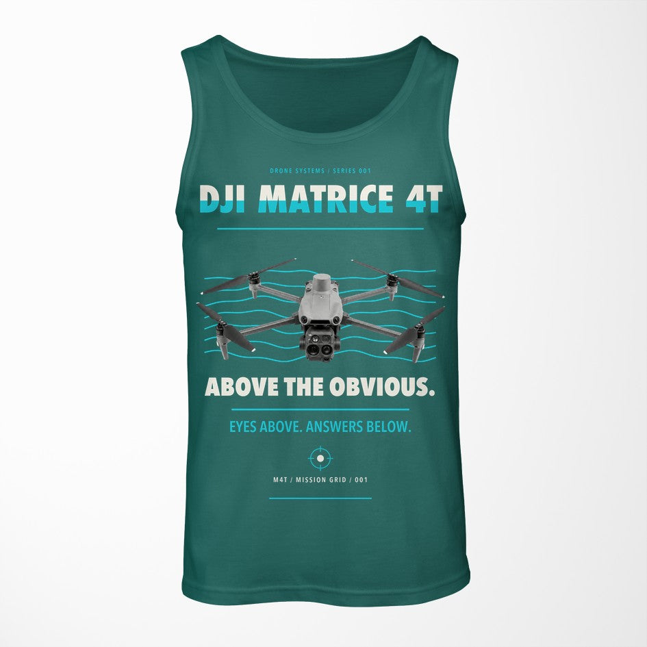 DJI Matrice 4T design on green tank top