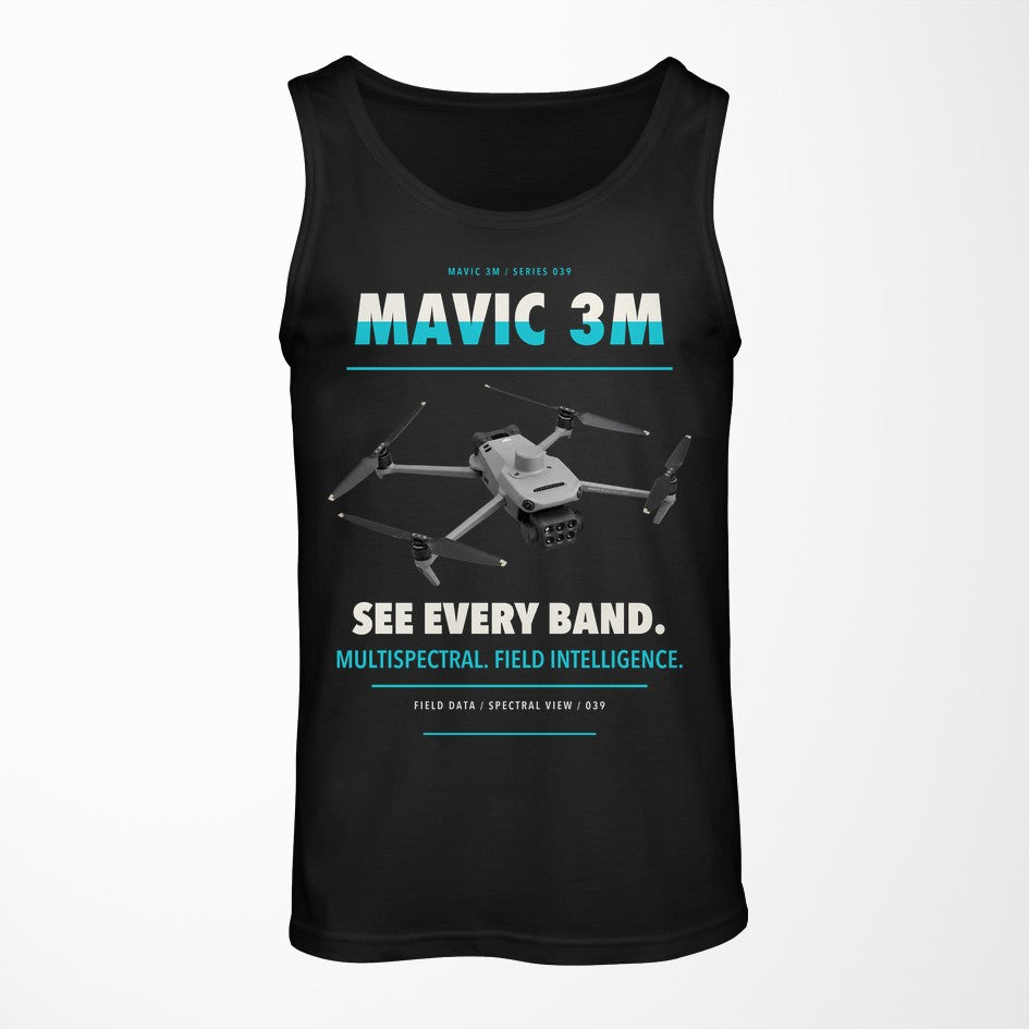 DJI Mavic 3 Multispectral design on black tank top