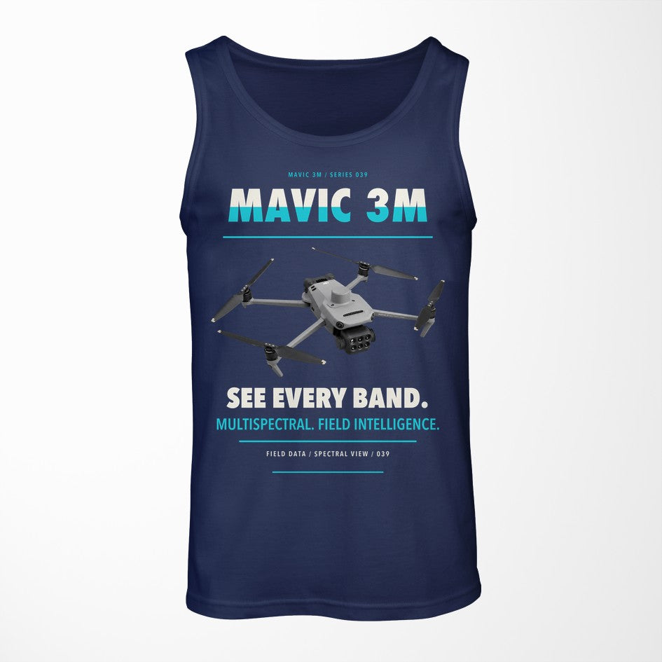 DJI Mavic 3 Multispectral design on dark blue tank top