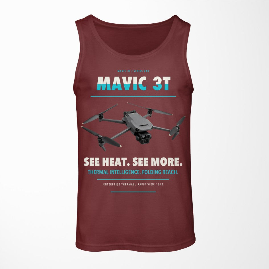 DJI Mavic 3 Thermal design on dark red tank top