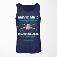 Thumbnail for DJI Mavic Air 2 design on dark blue tank top