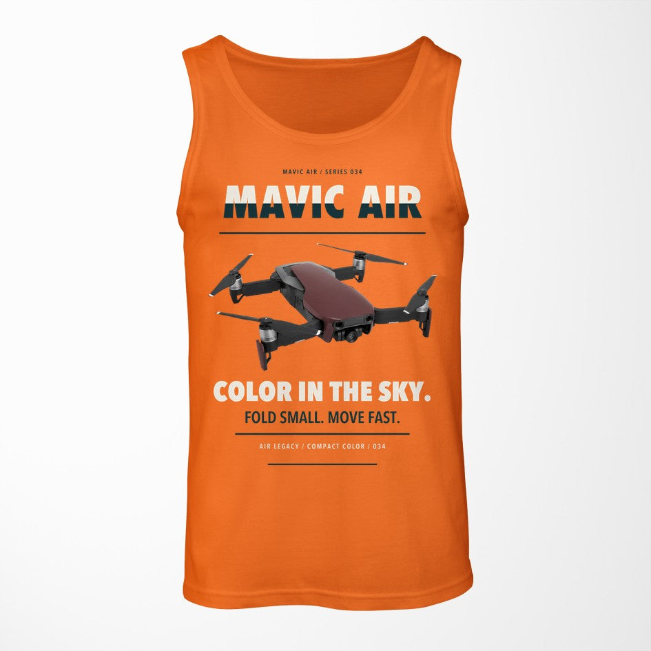 DJI Mavic Air design on orange tank top
