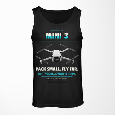 DJI Mini 3 design on black tank top