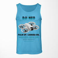 Thumbnail for DJI Neo design on sky blue tank top