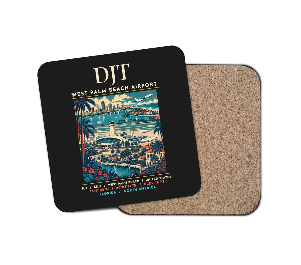 DJT - Poster - Coaster - Black