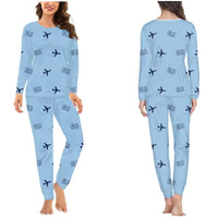 Thumbnail for Dalian Zhoushuizi International Airport (DLC) Pajamas - Women Pajamas - Light Blue