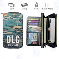 Thumbnail for Dalian Zhoushuizi International Airport (DLC) Leather Wallets - Zip Long Wallet - Scene
