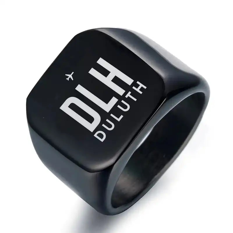 Duluth International Airport (DLH) Rings - Ring - Black
