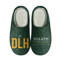 Thumbnail for Duluth International Airport (DLH) Slippers & Flip Flops - Slippers - Cotton - Code - Different - Dark Green