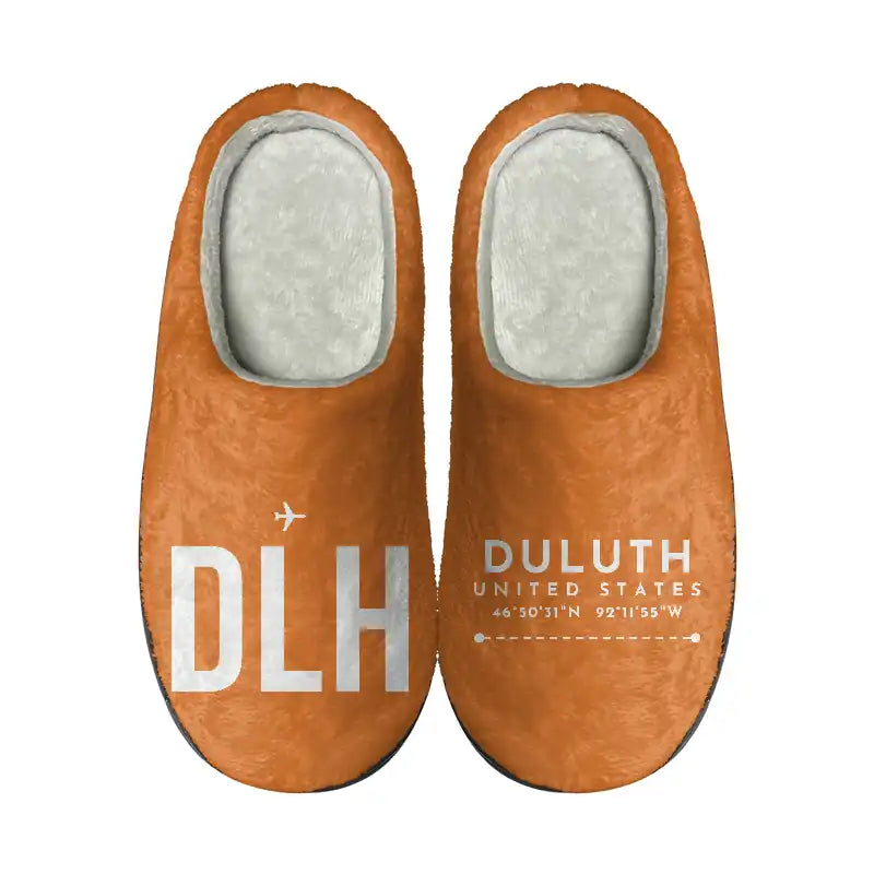 Duluth International Airport (DLH) Slippers & Flip Flops - Slippers - Cotton - Code - Different - Orange