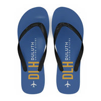 Thumbnail for Duluth International Airport (DLH) Slippers & Flip Flops - Slippers - Flip Flops - Code - Blue
