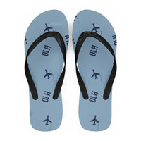 Thumbnail for Duluth International Airport (DLH) Slippers & Flip Flops - Slippers - Flip Flops - Pattern - Light Blue
