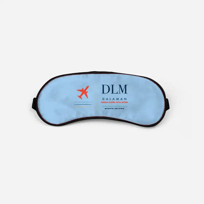 Dalaman Airport (DLM) Sleep Masks - Sleep Mask - Front - Light Blue