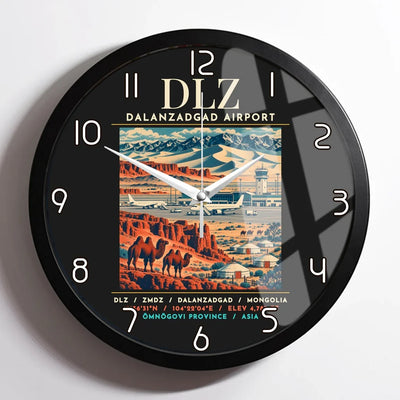 DLZ - Poster - Wall Clock Framed - Black