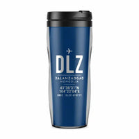 Thumbnail for Dalanzadgad Airport (DLZ) Travel Mugs - ID Tag - Plastic (No Holder) - Blue