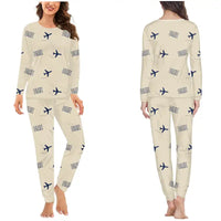 Thumbnail for Moscow Domodedovo International Airport (DME) Pajamas - Women Pajamas - Beige