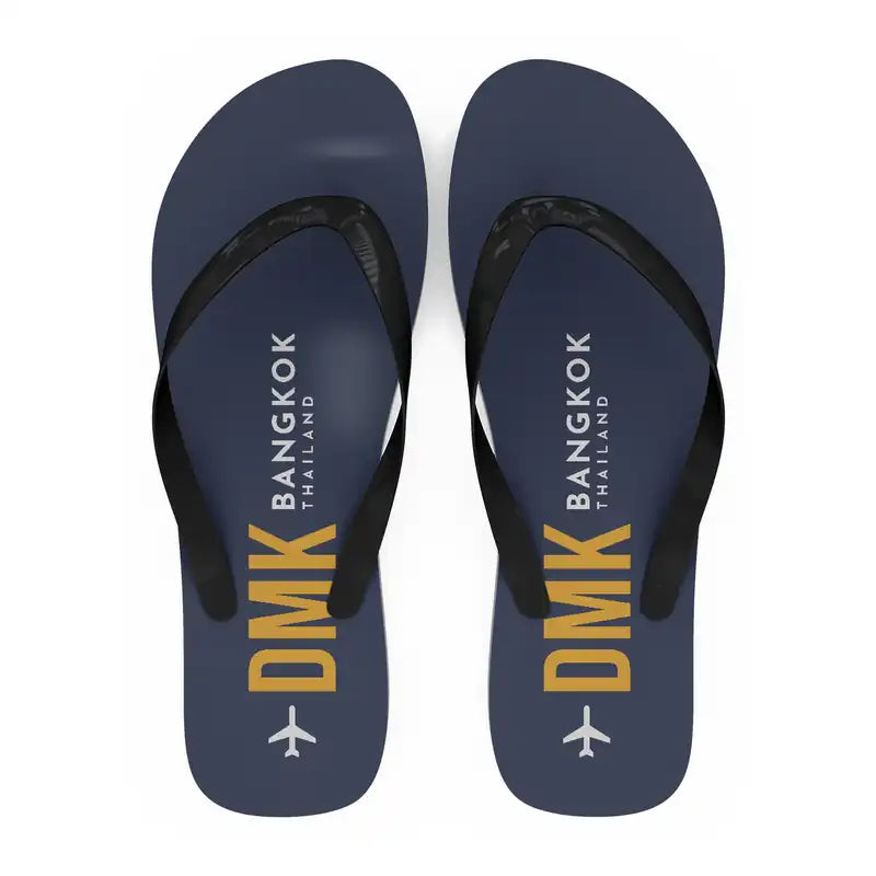 Don Mueang International Airport Bangkok (DMK) Slippers & Flip Flops - Slippers - Flip Flops - Code - Navy Blue