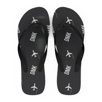 Thumbnail for Don Mueang International Airport Bangkok (DMK) Slippers & Flip Flops - Slippers - Flip Flops - Pattern - Black