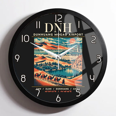 DNH - Poster - Wall Clock Framed - Black