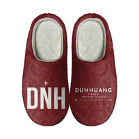 Thumbnail for Dunhuang Mogao International Airport (DNH) Slippers & Flip Flops - Slippers - Cotton - Code - Different - Dark Red