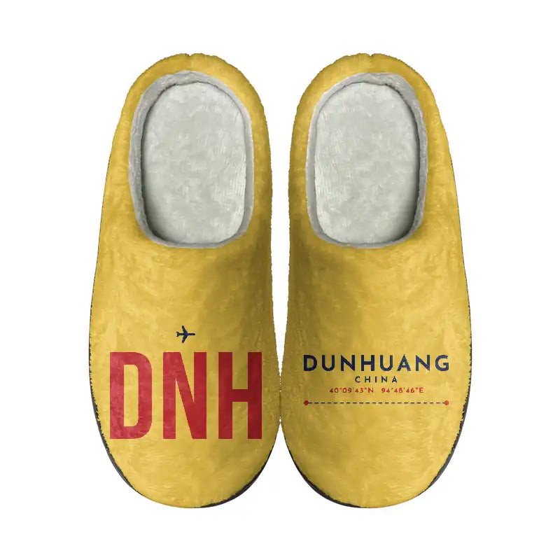 Dunhuang Mogao International Airport (DNH) Slippers & Flip Flops - Slippers - Cotton - Code - Different - Yellow