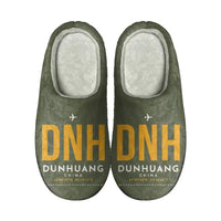 Thumbnail for Dunhuang Mogao International Airport (DNH) Slippers & Flip Flops - Slippers - Cotton - Code - Same - Green Army