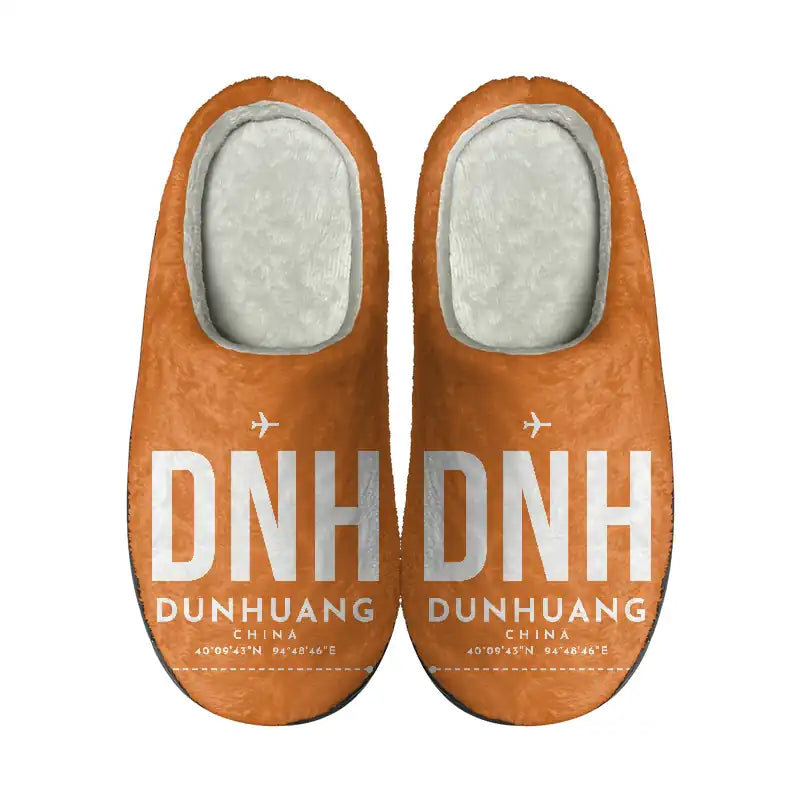Dunhuang Mogao International Airport (DNH) Slippers & Flip Flops - Slippers - Cotton - Code - Same - Orange