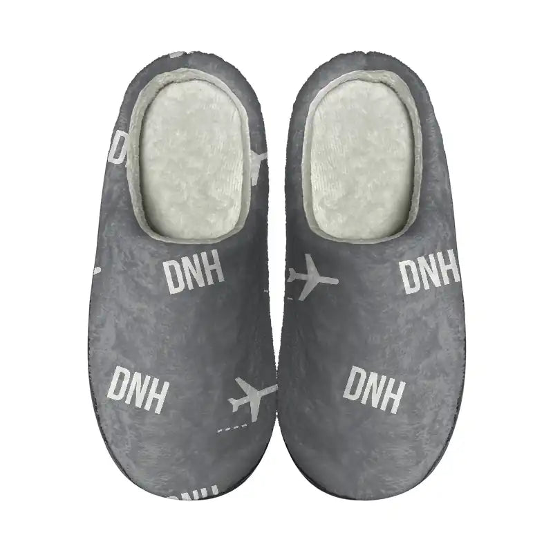 Dunhuang Mogao International Airport (DNH) Slippers & Flip Flops - Slippers - Cotton - Pattern - Gray