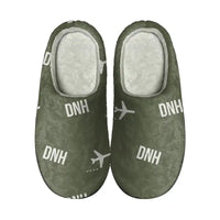 Thumbnail for Dunhuang Mogao International Airport (DNH) Slippers & Flip Flops - Slippers - Cotton - Pattern - Green Army