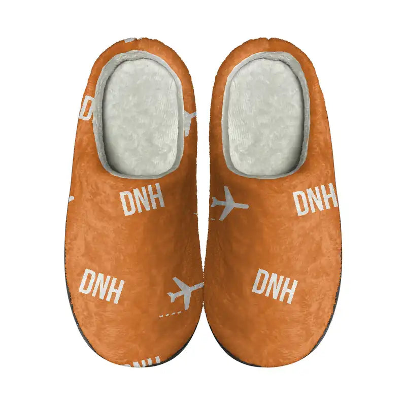 Dunhuang Mogao International Airport (DNH) Slippers & Flip Flops - Slippers - Cotton - Pattern - Orange