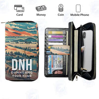 Thumbnail for Dunhuang Mogao International Airport (DNH) Leather Wallets - Zip Long Wallet - Scene + Name