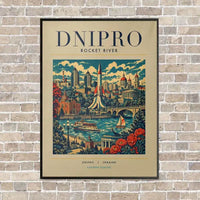 Thumbnail for DNIPRO - Poster - Canvas Framed - Beige