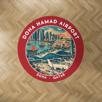 Thumbnail for Doha Hamad International Airport (DOH) Carpets - Carpet Round - Badge - Red V2