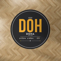 Thumbnail for Doha Hamad International Airport (DOH) Carpets - Carpet Round - ID Tag - Black V2