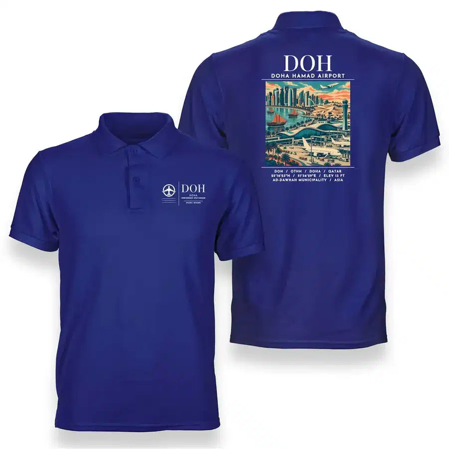 DOH - Poster - Double-Side Polo - Blue