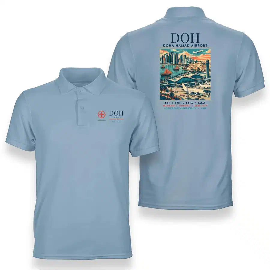 DOH - Poster - Double-Side Polo - Light Blue