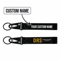 Thumbnail for Dresden Airport (DRS) Hawk-Shaped Key Chains - Hawk Key Chain - Tag - Black + NAME