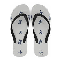 Thumbnail for Dresden Airport (DRS) Slippers & Flip Flops - Slippers - Flip Flops - Pattern - White