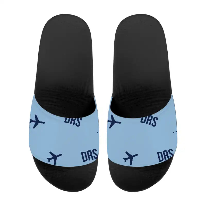 Dresden Airport (DRS) Slippers & Flip Flops - Slippers - Sport - Pattern - Light Blue