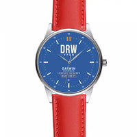 Thumbnail for Darwin International Airport (DRW) Aviator Watches - Classic - Blue - Leather Strap - Red Leather Strap