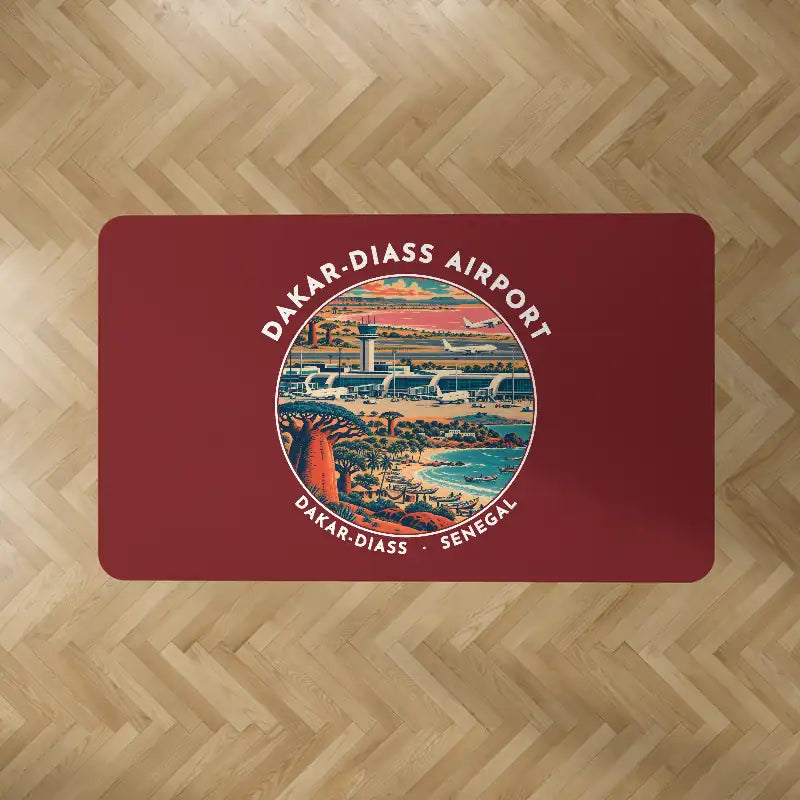 Blaise Diagne International Airport (DSS) Carpets - Carpet Rectangle - Badge - Dark Red V2